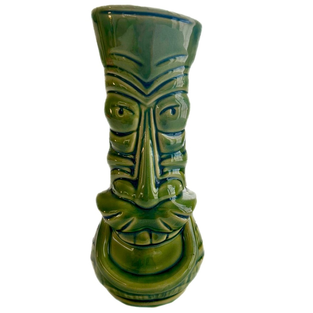 Green Ceramic Tiki Mug - Bar & Home Drinkware